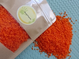 Kolorowy ryż - pomarańczowy