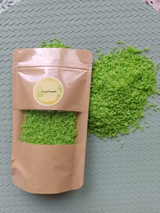 Kolorowy ryż - zielony