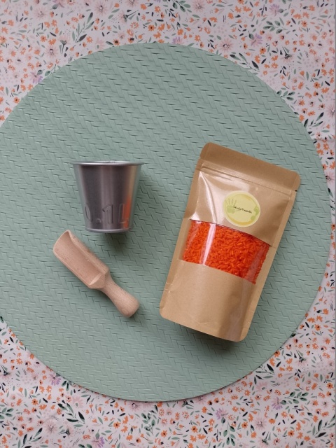 Mini zestaw do zabaw sensorycznych - pomarańczowy